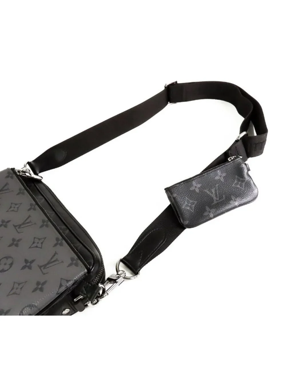 Louis Vuitton Trio Messenger Black Gray Monogram Eclipse Shoulder Bag